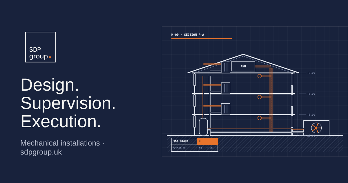 SDP GROUP · Mechanical installations: design, supervision, execution